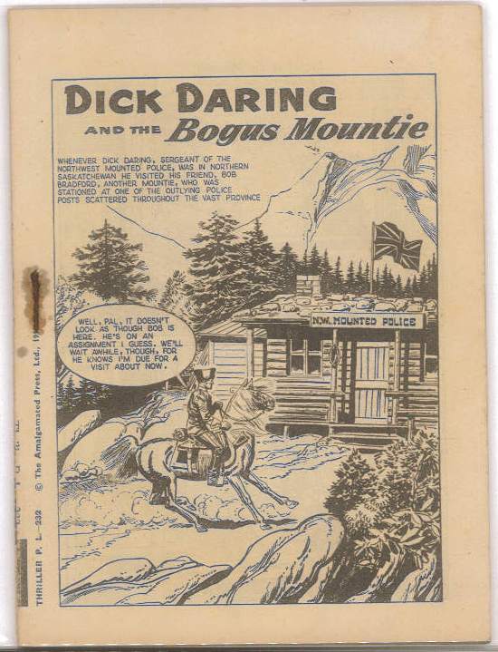 THRILLING PICTURE LIBRARY (1957-1963 SERIES) #232: Dick Daring (Bogus Mounie) – (FR) THRILLING PICTURE LIBRARY (1957-1963 SERIES) #232: Dick Daring (Bogus Mounie) – (FR)
