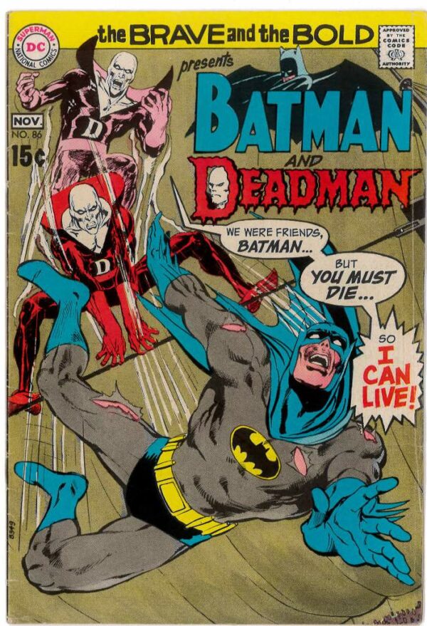 BRAVE AND THE BOLD (1955-1983 SERIES) #86: Batman & Deadman (Neal Adams art) – 6.5 (FN)