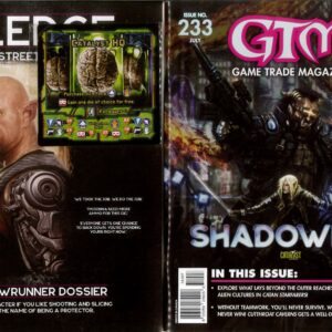 GAME TRADE MAGAZINE (GMT) #233: Shadowrun Dossier & Sprawl Ops & Pathfinder Adv card promo-