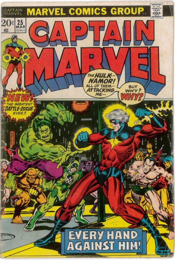 CAPTAIN MARVEL (1968-2018 SERIES) #25: 1st Jim Starlin – 6.0 (FN)