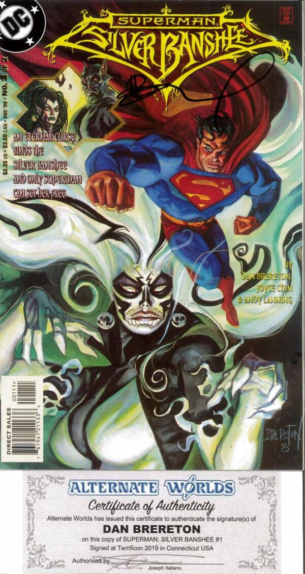 SUPERMAN: SILVER BANSHEE #1: Signed by Dan Brereton (COA) 9.2 (NM)