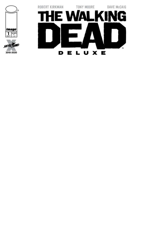 WALKING DEAD DELUXE #1: Blank Sketch cover