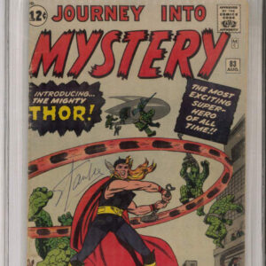 JOURNEY INTO MYSTERY #83: Halo graded 5.0 (VG/FN) Signed by Stan Lee COA – 1st Thor