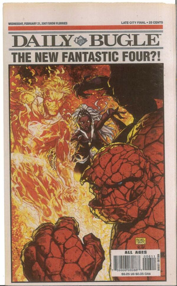 DAILY BUGLE NEWSPAPER #6: The New Fantastic Four (March 2007)