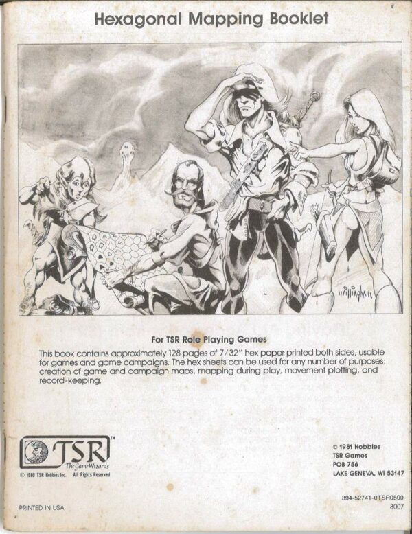 DUNGEONS AND DRAGONS 1ST EDITION #8007: Hexagonal Mapping Booklet (2pgs pencilled) – VF – 8007