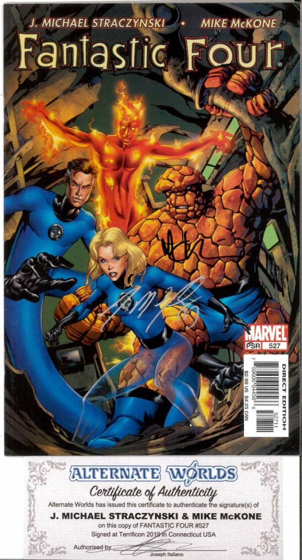 FANTASTIC FOUR (1961-1996,2003-2011,2012-2015 SER) #527: Signed by J. Michael Straczynski & Mike McKone (COA) 9.2 NM