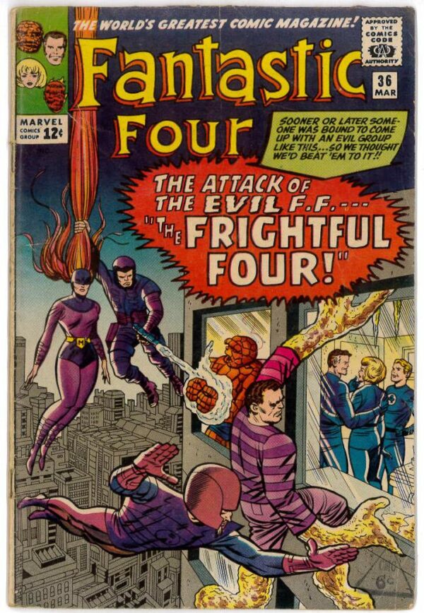 FANTASTIC FOUR (1961-1996,2003-2011,2012-2015 SER) #36: 1st appearance of Medusa – (VG)