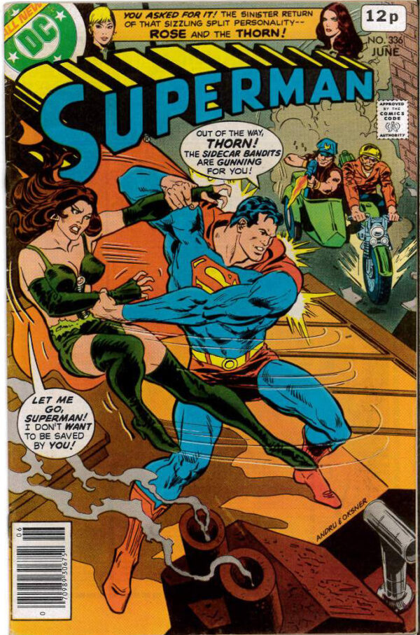 SUPERMAN (1938-1986,2006-2011 SERIES: VARIANT COVE #336: 12P UK edition – 9.0 (VF/NM)