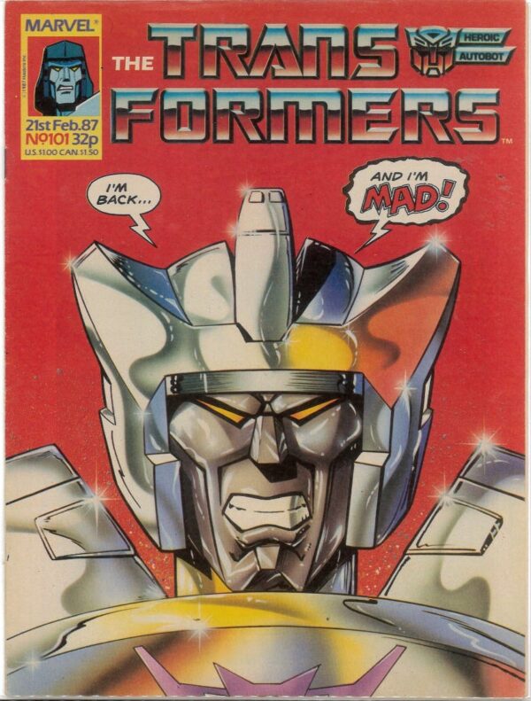 TRANSFORMERS (UK: 1984-1992 SERIES) #101: Original Material – VF