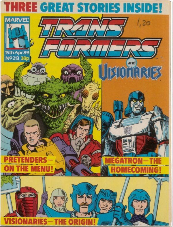 TRANSFORMERS (UK: 1984-1992 SERIES) #213: Original Material – VF/NM
