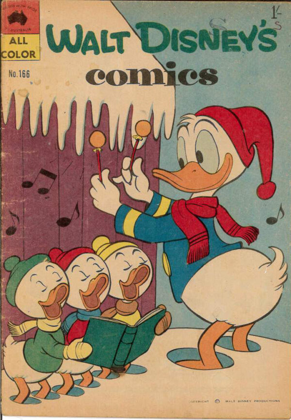 WALT DISNEY’S COMICS (1946-1978 SERIES) #166: Carl Barks – Under the Polar Ice – VG – Vol 14 Iss 10
