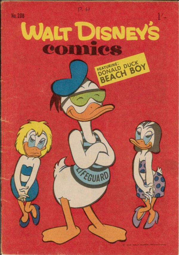 WALT DISNEY’S COMICS (1946-1978 SERIES) #208: Carl Barks Beach Boy – VG/FN – Vol 18 Iss 4