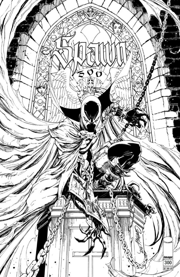 SPAWN (VARIANT EDITION) #300: J. Scott Campbell B&W cover