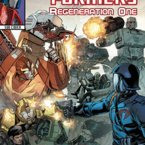 TRANSFORMERS: REGENERATION ONE (VARIANT COVER) #100: Robert Atkins Transformers/GI Joe Jam subscription cover