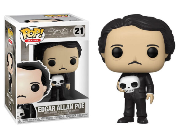 POP ICONS VINYL FIGURE #21: Edgar Allan Poe with skull