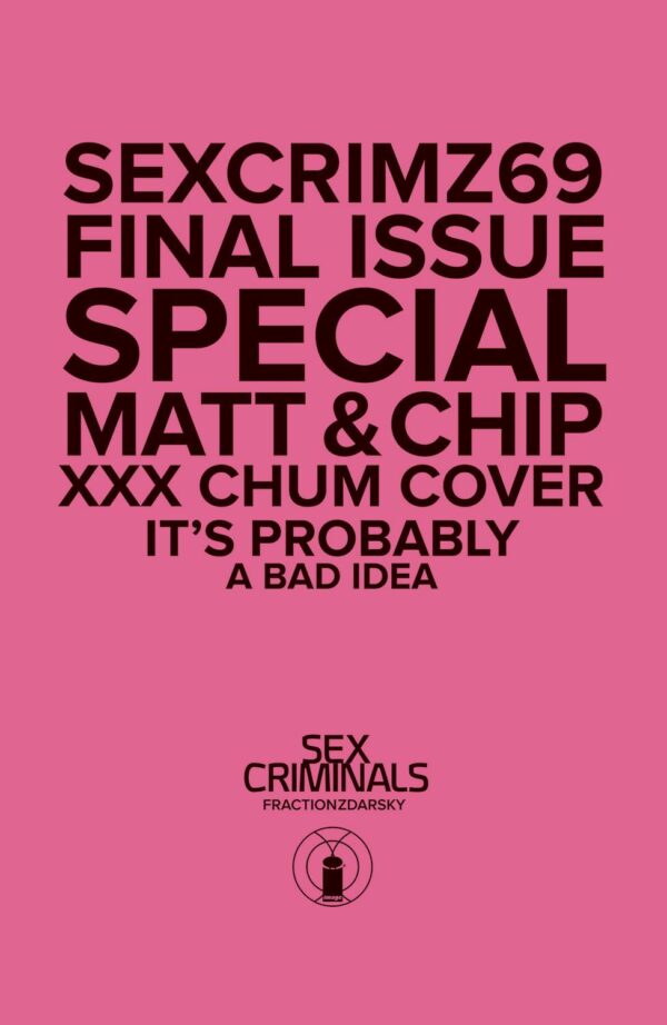 SEX CRIMINALS (VARIANT EDITION) #69: XXX Photo cover