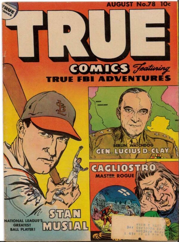 TRUE COMICS (1941-1950 SERIES) #78: 8.5 (VF+) (Stan Musial)