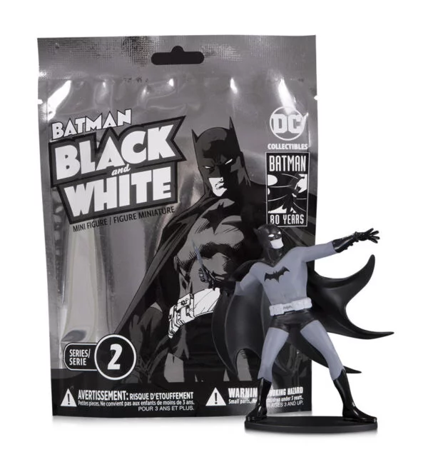 BATMAN BLACK AND WHITE MINI PVC FIGURE 7 PACK SET #2: Series Two Blind Bag