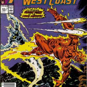 AVENGERS WEST COAST (AUSTRALIAN PRICE VARIANT-APV) #63: 1st app Living Lightning – 9.0 (VF/NM)
