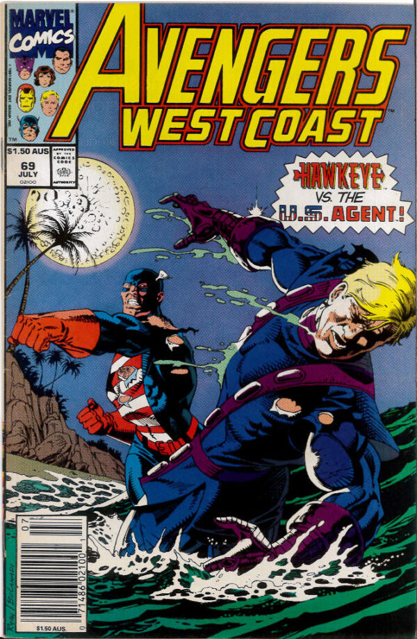 AVENGERS WEST COAST (AUSTRALIAN PRICE VARIANT-APV) #69: 7.5 (VF)