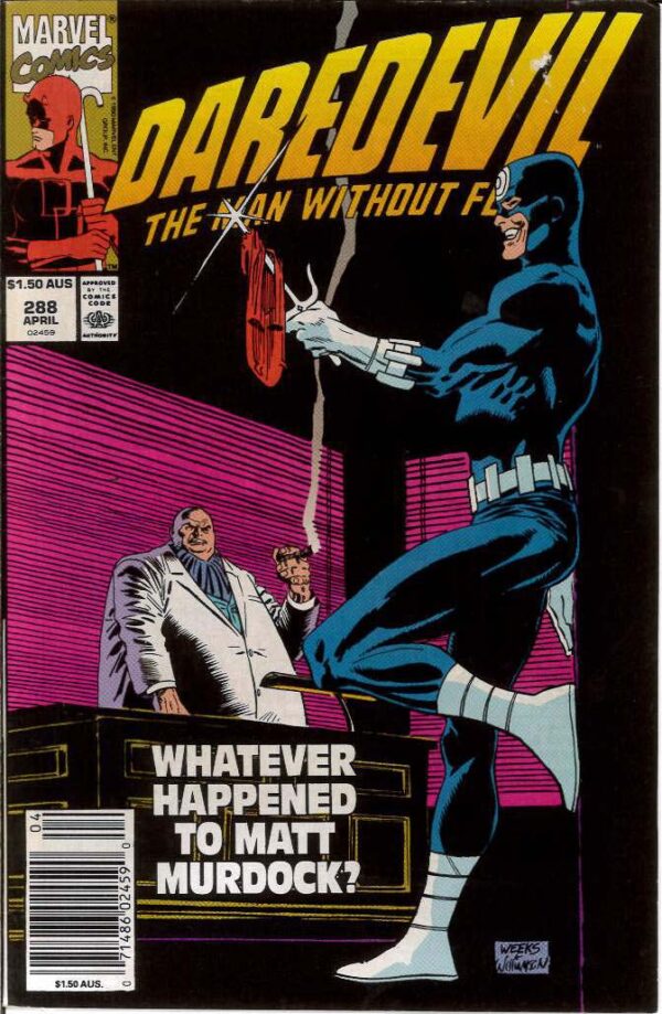 DAREDEVIL (1964: AUSTRALIAN PRICE VARIANT – APV) #288: 5.0 (VF/FN)