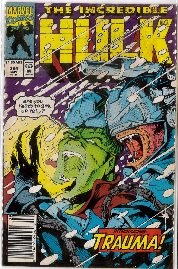 INCREDIBLE HULK (1968: AUSTRALIAN PRICE VARIANT) #394: 3.5 (VG) INCREDIBLE HULK (1968: AUSTRALIAN PRICE VARIANT) #394: 3.5 (VG)