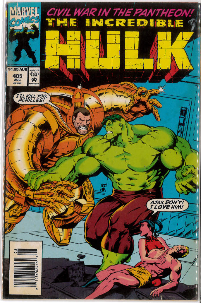 INCREDIBLE HULK (1968: AUSTRALIAN PRICE VARIANT) #405: 3.5 (VG) INCREDIBLE HULK (1968: AUSTRALIAN PRICE VARIANT) #405: 3.5 (VG)