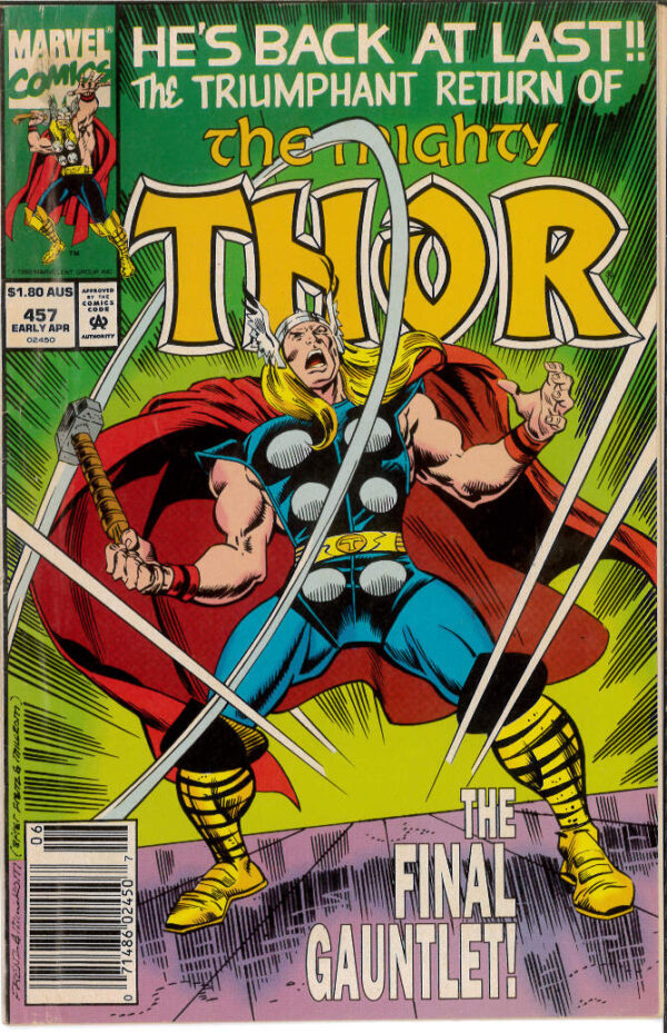 THOR (1966: AUSTRALIAN PRICE VARIANT – APV) #457: 6.0 (FN)