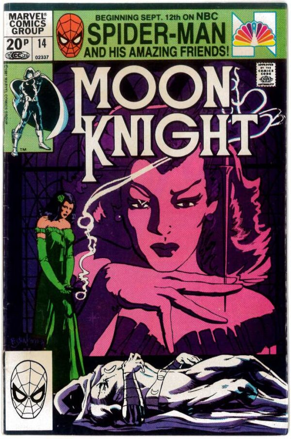 MOON KNIGHT (1980-2018 SERIES) #14: 20p UK edition: 1st Stained Glass Scarlet