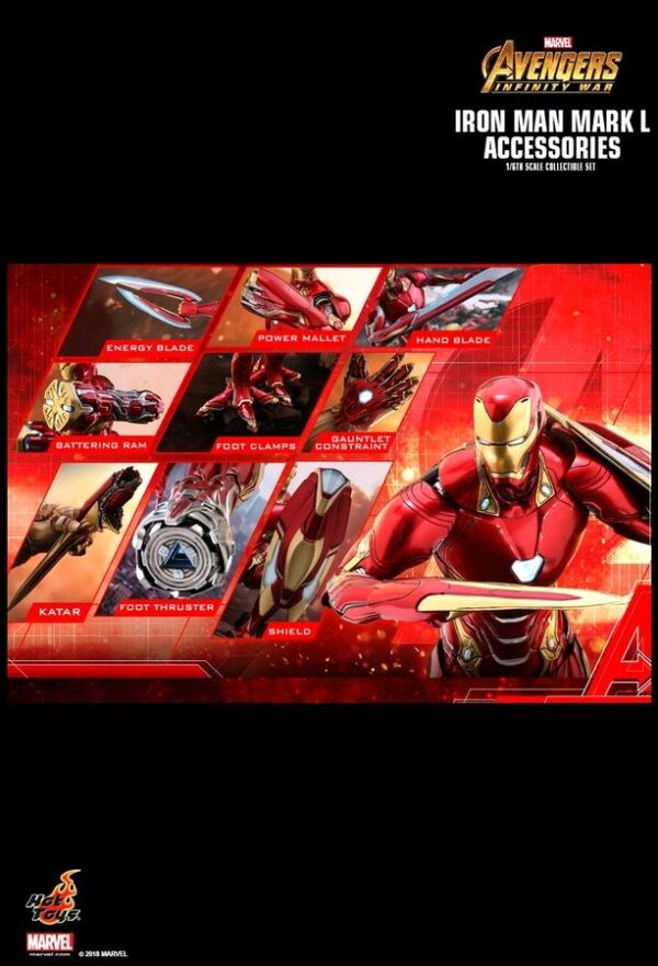 AVENGERS MOVIE 12 INCH FIGURE #20: Infinity War: Iron Man Mark L Accessories ACS-004