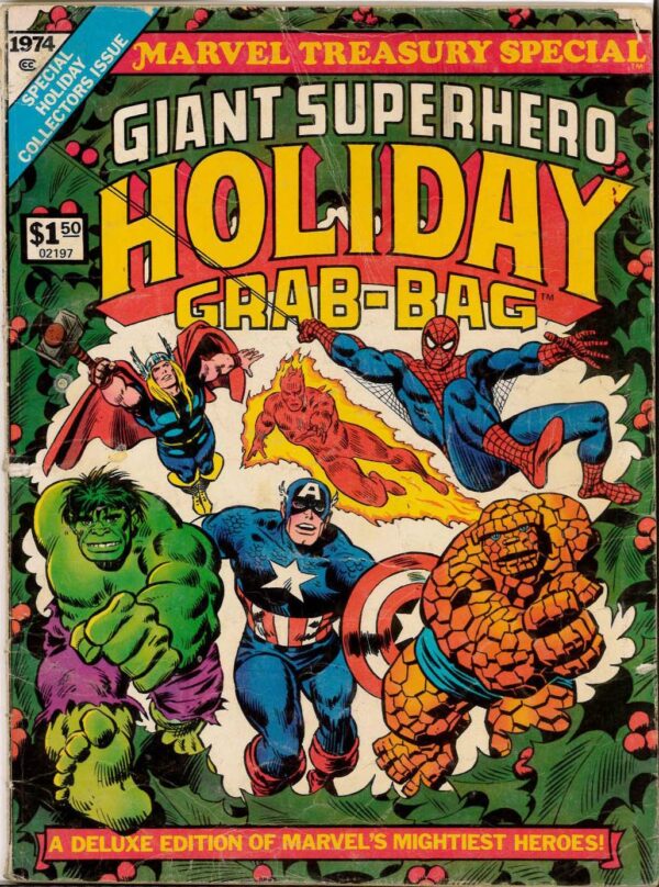 MARVEL TREASURY SPECIAL (1974 SERIES) #1: Giant Superhero Holiday Grab-bag – 4.0 (VG)