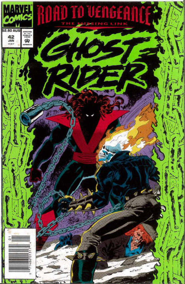 GHOST RIDER (1990: AUSTRALIAN PRICE VARIANT – APV) #42: 6.0 (FN)