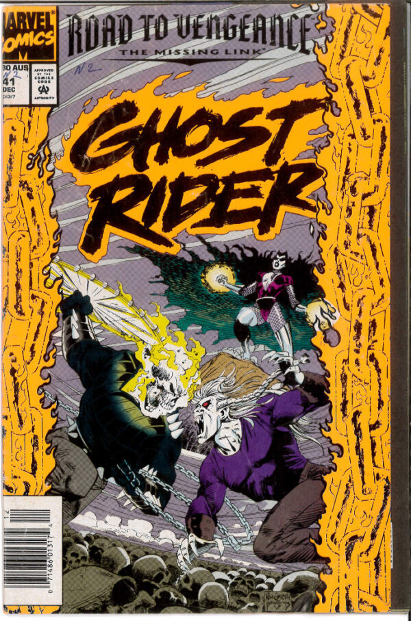 GHOST RIDER (1990: AUSTRALIAN PRICE VARIANT – APV) #41: 6.0 (FN)