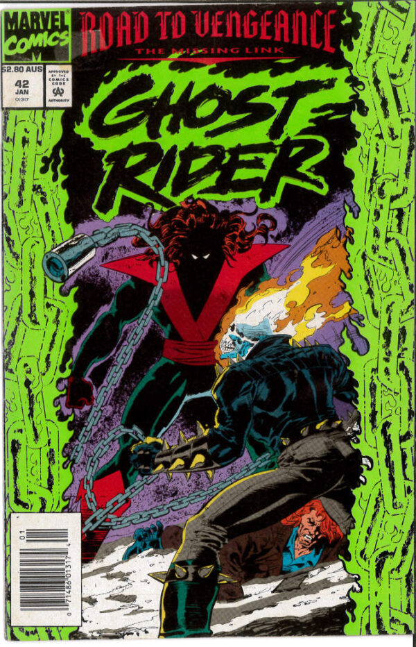 GHOST RIDER (1990: AUSTRALIAN PRICE VARIANT – APV) #42: 7.0 (FN)