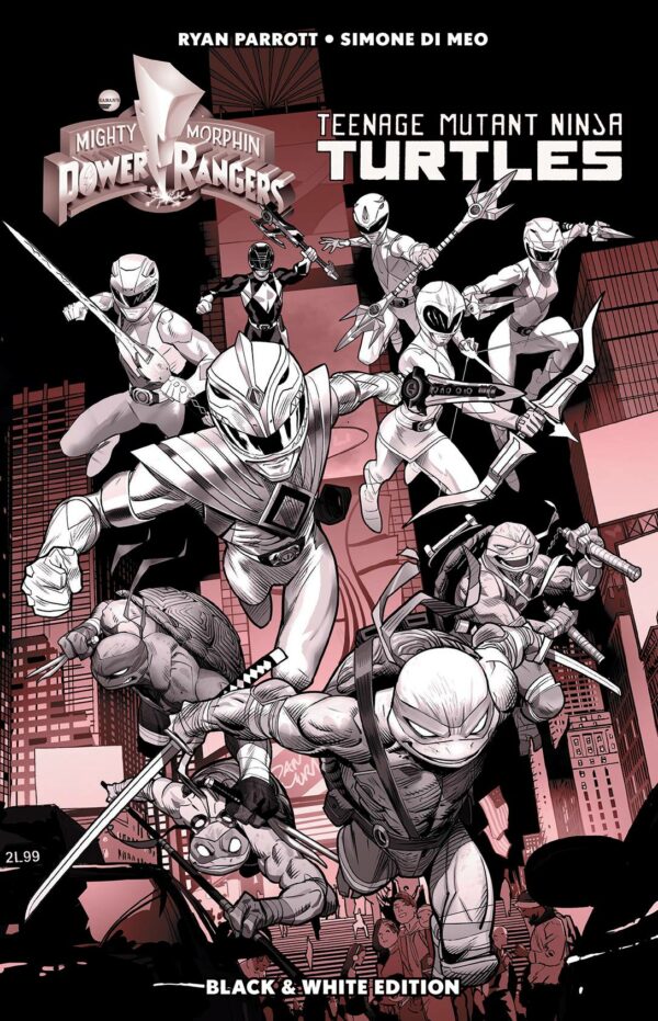 POWER RANGERS/TEENAGE MUTANT NINJA TURTLES TP #0: Black & White Hardcover edition