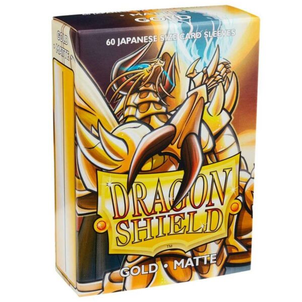DRAGON SHIELD CARD SLEEVES (JAPANESE 60 PACK YGO) #12: Gold Matte