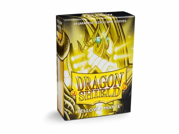 DRAGON SHIELD CARD SLEEVES (JAPANESE 60 PACK YGO) #17: Yellow Matte