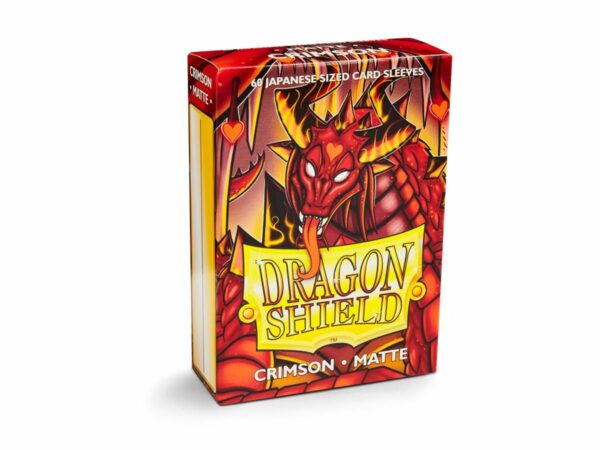DRAGON SHIELD CARD SLEEVES (JAPANESE 60 PACK YGO) #4: Crimson Matte
