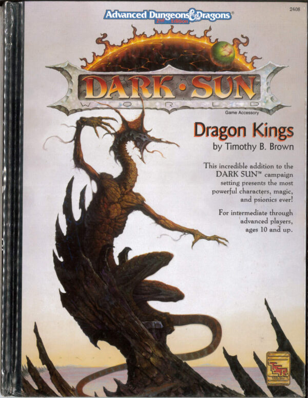 ADVANCED DUNGEONS AND DRAGONS 2ND EDITION #2408: Dark Sun Dragon Kings HC – NM – 2408
