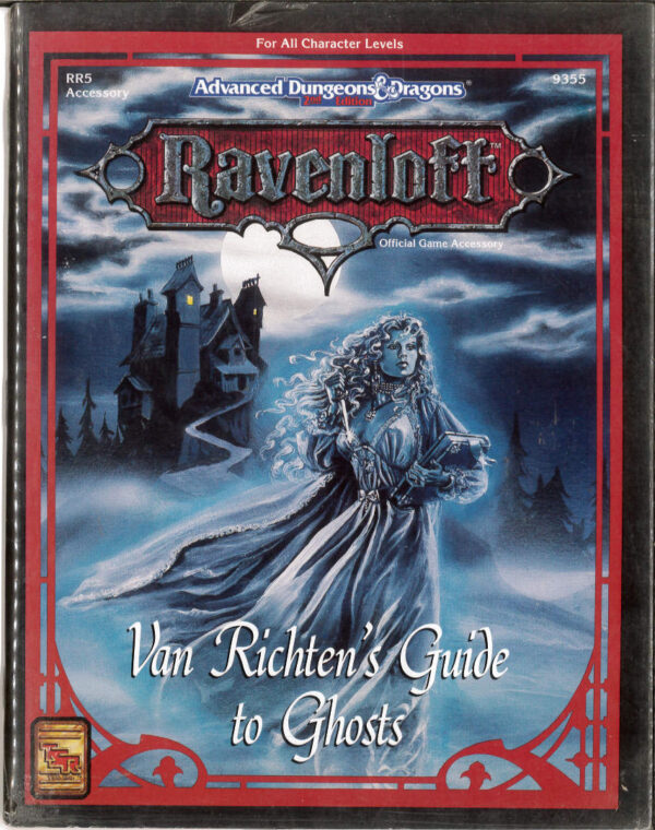 ADVANCED DUNGEONS AND DRAGONS 2ND EDITION #9355: Ranvenloft: Van Richten’s Guide to Ghosts – Brand New – 9355