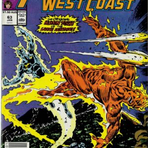 AVENGERS WEST COAST (AUSTRALIAN PRICE VARIANT-APV) #63: 1st app Living Lightning – 9.2 (NM)
