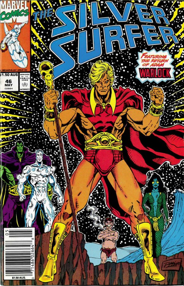 SILVER SURFER (1987: AUSTRALIAN PRICE VARIANT) #46: Infinity Gauntlet Prelude – 9.2 NM Australian Price Variant