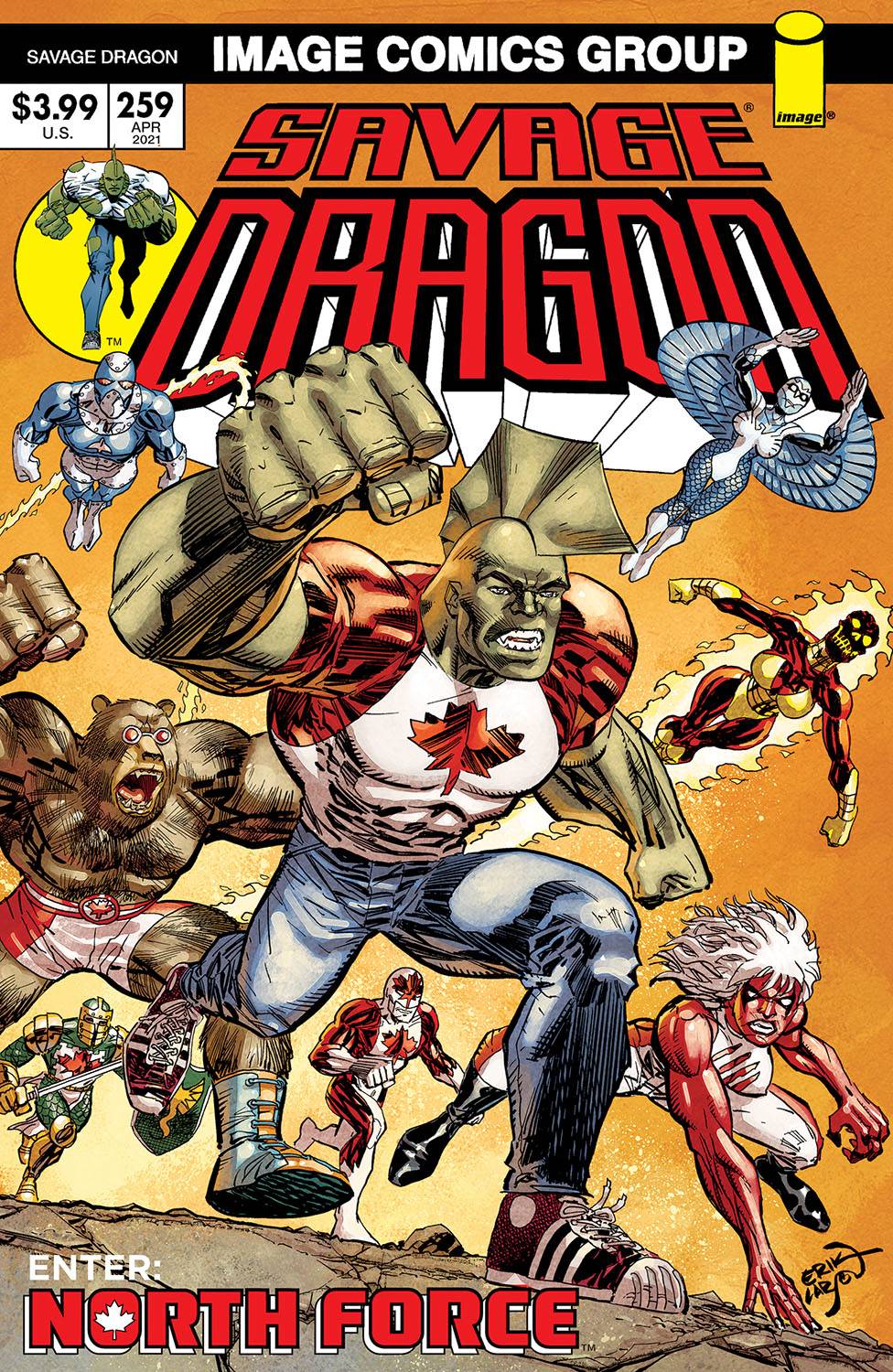 SAVAGE DRAGON (1993- SERIES) #259: Retro 1970’s Trade Dress cover SAVAGE DRAGON (1993- SERIES) #259: Retro 1970’s Trade Dress cover