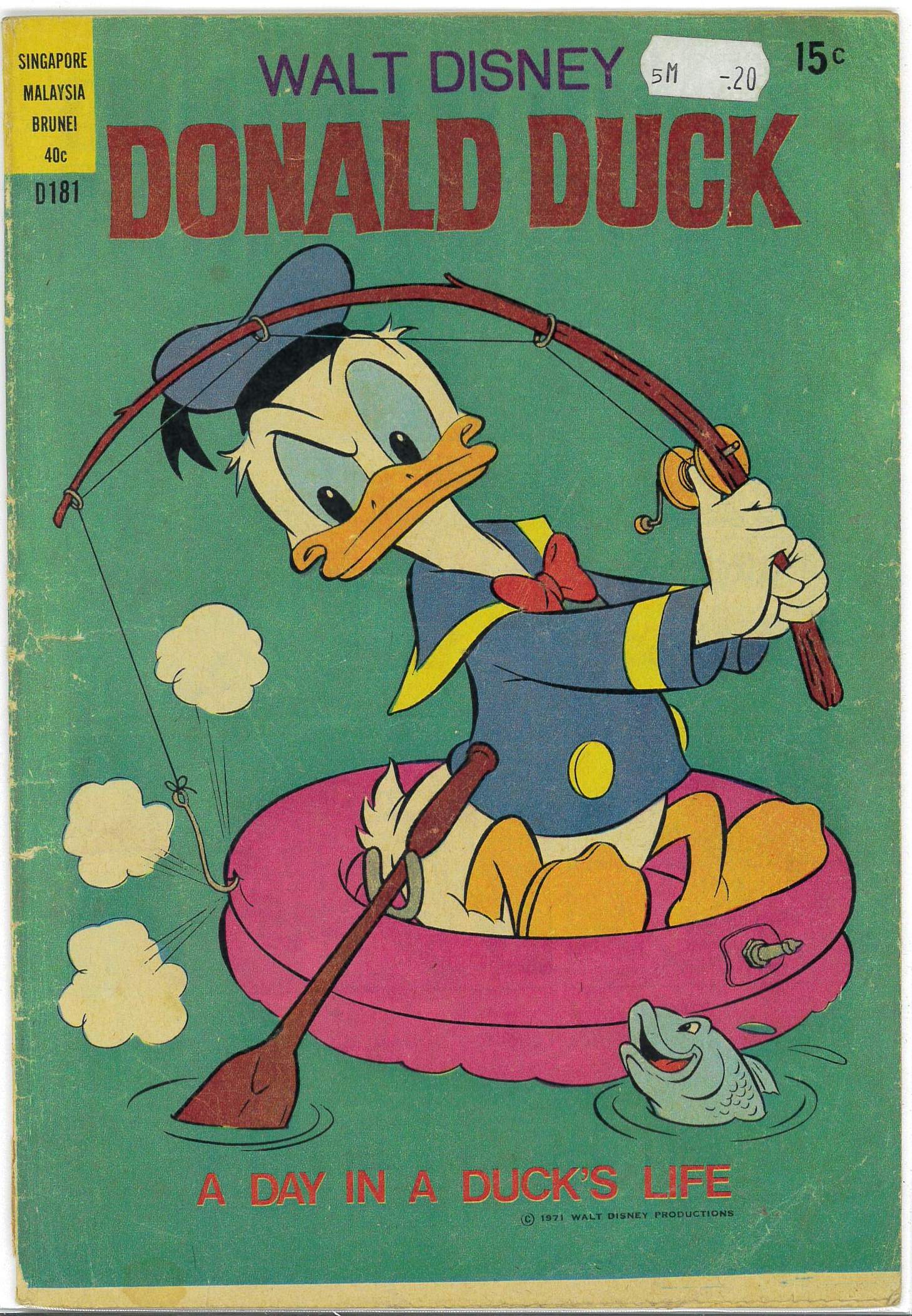 WALT DISNEY’S DONALD DUCK (D SERIES) (1956-1978) #181: A Day/Duck’s Life, A Miss-Match, 5-Leaf Clover, Dancing D VG WALT DISNEY’S DONALD DUCK (D SERIES) (1956-1978) #181: A Day/Duck’s Life, A Miss-Match, 5-Leaf Clover, Dancing D VG