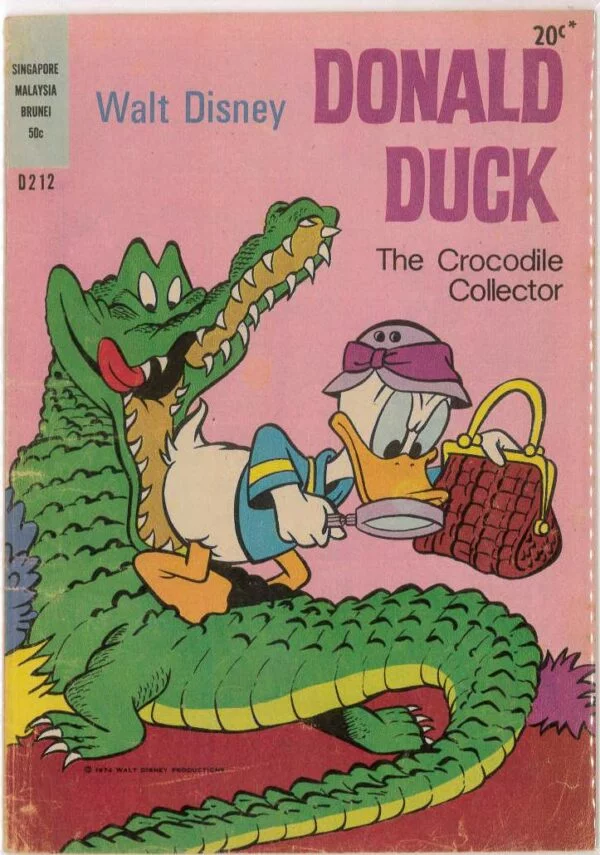 WALT DISNEY’S DONALD DUCK (D SERIES) (1956-1978) #212: Crocodile Collector, Chipmunk Report, Solid Gold Grapes – VG