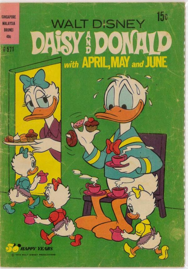 WALT DISNEY’S COMICS GIANT (G SERIES) (1951-1978) #571: Daisy and Donald with April, May and June – GD/VG