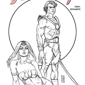 DEJAH THORIS: WINTER’S END #0: Joseph Michael Linsner B&W cover