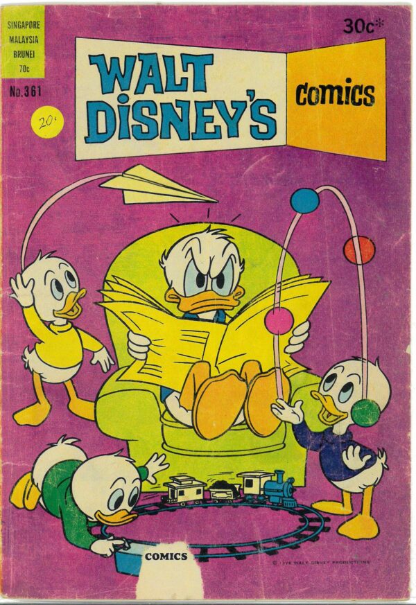 WALT DISNEY’S COMICS (1946-1978 SERIES) #361: Carl Barks A Duck’s eye View of Europe – GD – Vol 31 Iss 3