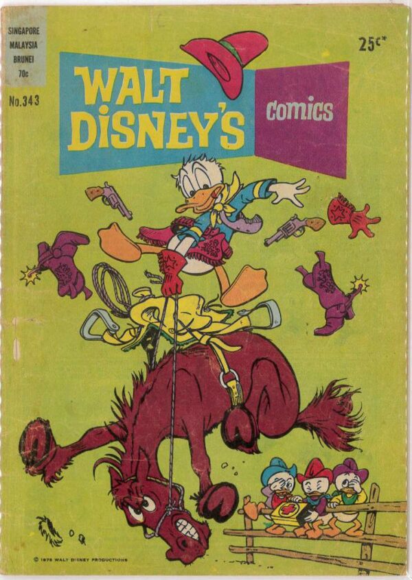 WALT DISNEY’S COMICS (1946-1978 SERIES) #343: Carl Barks Wishing Stone Island – VG – Vol 29 Iss 9