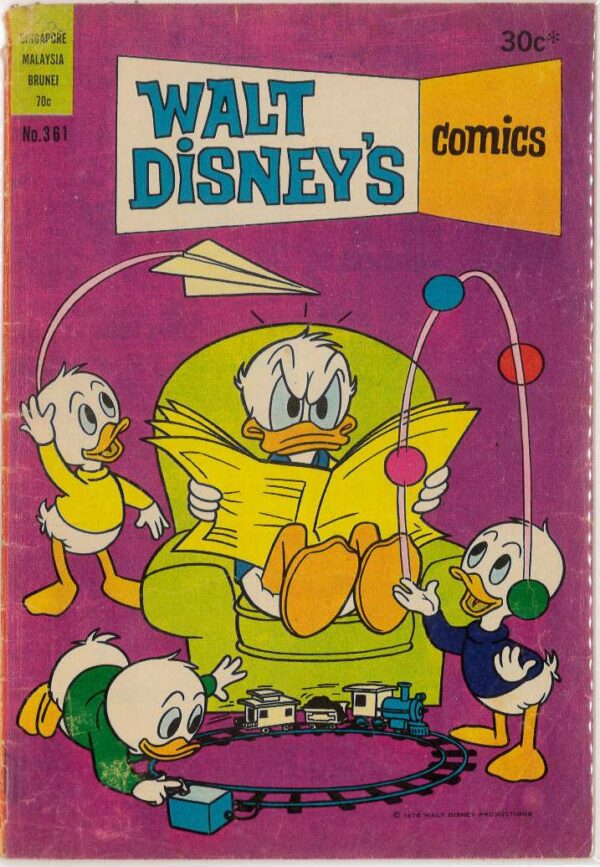 WALT DISNEY’S COMICS (1946-1978 SERIES) #361: Carl Barks A Duck’s-eye View of Europe – VG – Vol 31 Iss 3